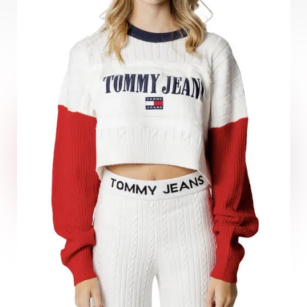 NWT Tommy Jeans Cropped Knitwear Sweater Large